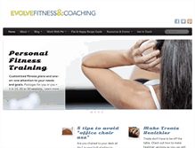 Tablet Screenshot of evolvefitnessandcoaching.com
